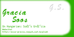 gracia soos business card